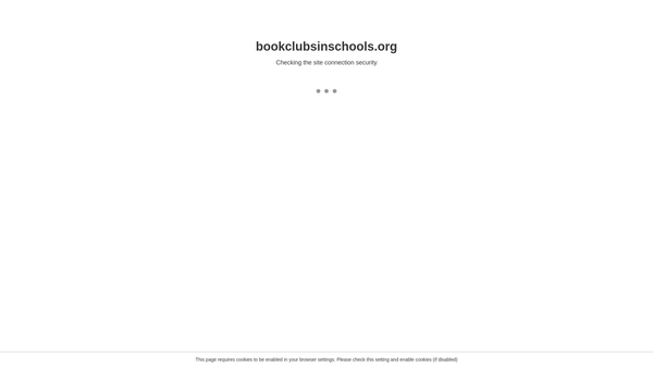 Screenshot of the Book Clubs In Schools website