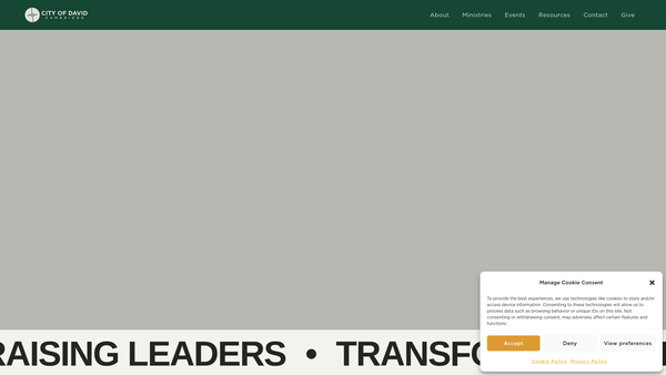 Screenshot of the The Redeemed Christian Church Of God City Of David Cambridge website