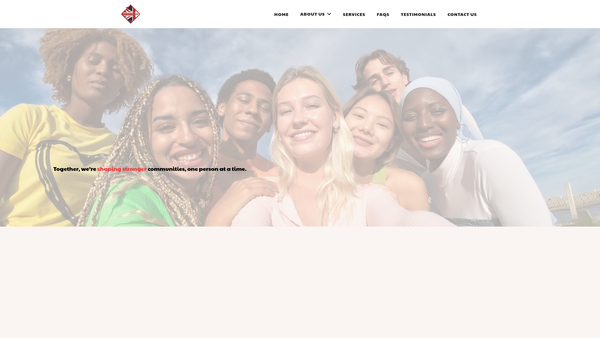 Screenshot of the Exodus Youth Worx UK website