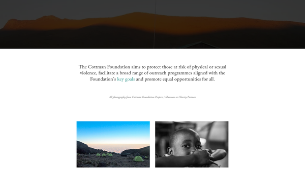 Screenshot of the Cottman Foundation website