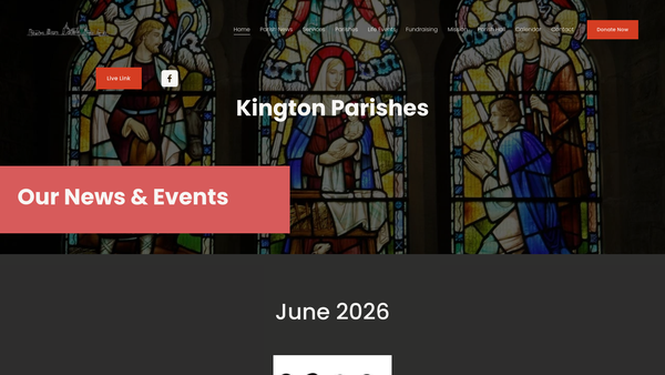 Screenshot of the The Parochial Church Council Of The Eccesiastical Parish Of St Mary The Virgin, Kington website