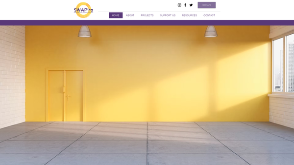 Screenshot of the Swap'ra (Supporting Women And Parents In Opera) website