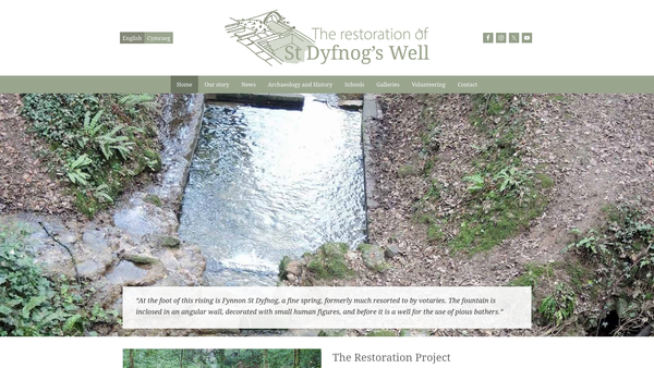 Screenshot of the Cymdeithas Cadwraeth Llanrhaeadr Yc Preservation Society website