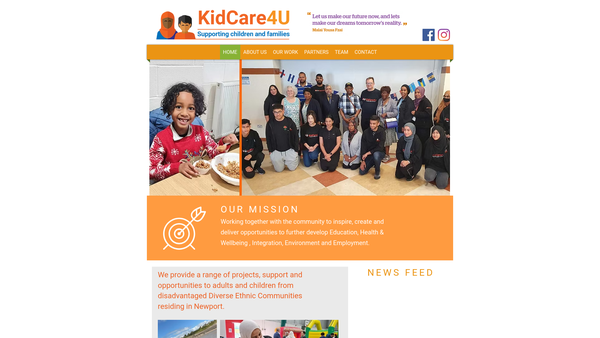 Screenshot of the Kidcare 4u website