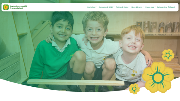 Screenshot of the Euxton Primrose Hill PTFA website