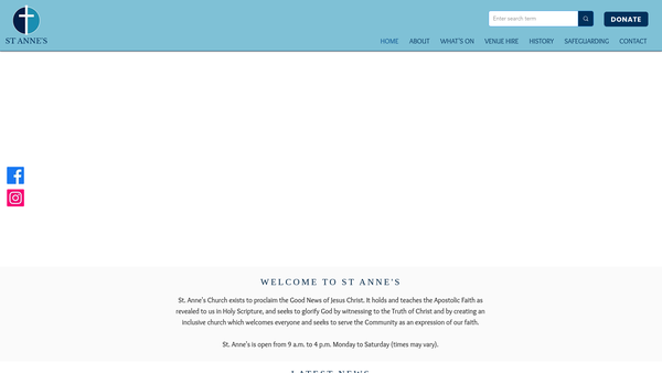 Screenshot of the The Parochial Church Council Of The Ecclesiastical Parish Of St Anne Lewes website