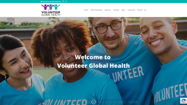 Screenshot of the Volunteer Global Health website