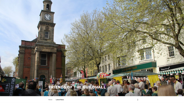 Screenshot of the Friends Of The Guildhall, Newcastle Under Lyme website