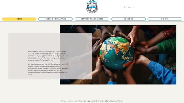 Screenshot of the Dalmar Heritage And Family Development website