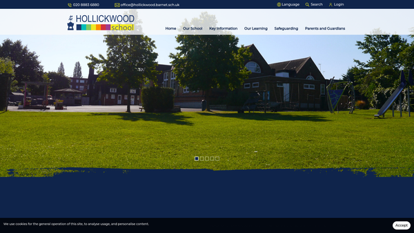 Screenshot of the Friends Of Hollickwood School website