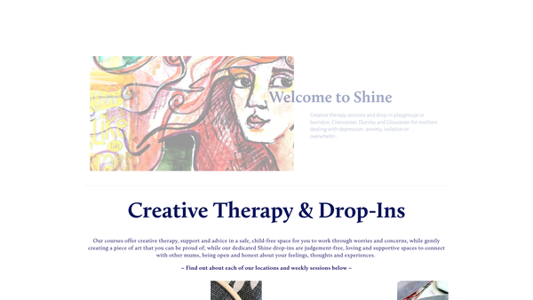 Screenshot of the Shine Pnd Support website