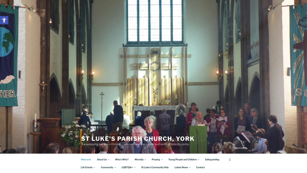 Screenshot of the The Parochial Church Council Of The Ecclesiastical Parish Of St Luke The Evangelist York website