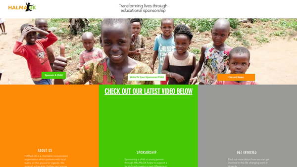 Screenshot of the Hope And Life Missions Africa UK website