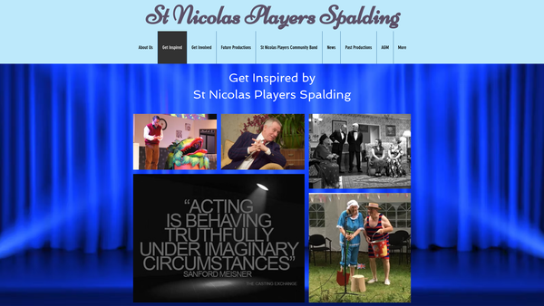 Screenshot of the St. Nicolas Players website