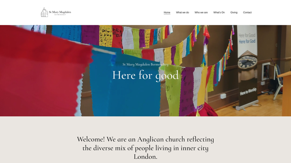 Screenshot of the The Parochial Church Council Of The Ecclesiastical Parish Of St Mary Magdalen With St Olave, St John And St Luke ,Bermondsey website