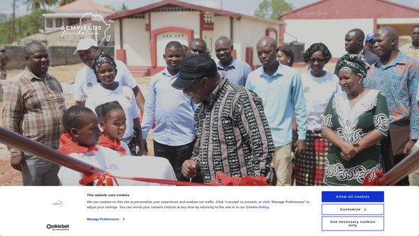 Screenshot of the Gemfields Foundation website