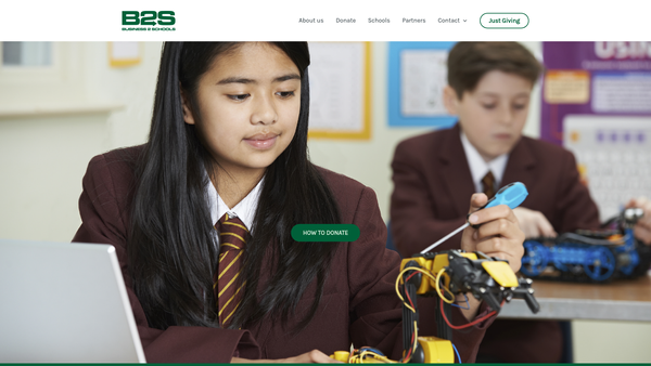 Screenshot of the Business2schools website