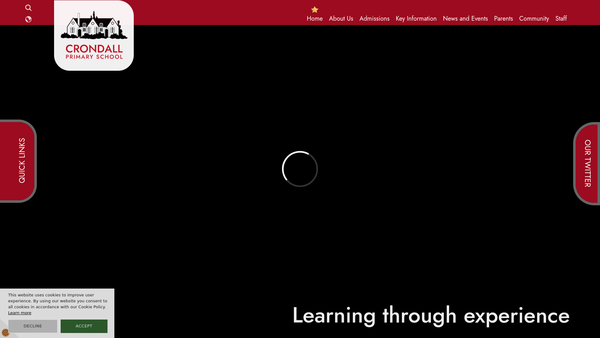 Screenshot of the Crondall Primary School Foundation website