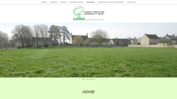Screenshot of the Kirkham Street Field Community Trust website
