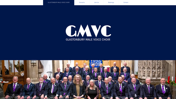 Screenshot of the Glastonbury Male Voice Society website