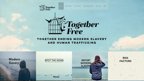 Screenshot of the The Together Free Foundation website