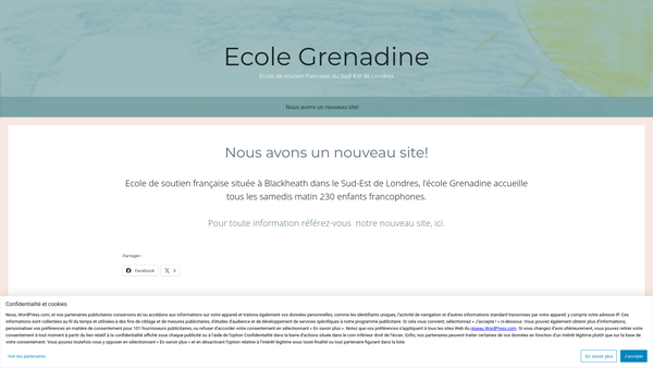 Screenshot of the Grenadine website