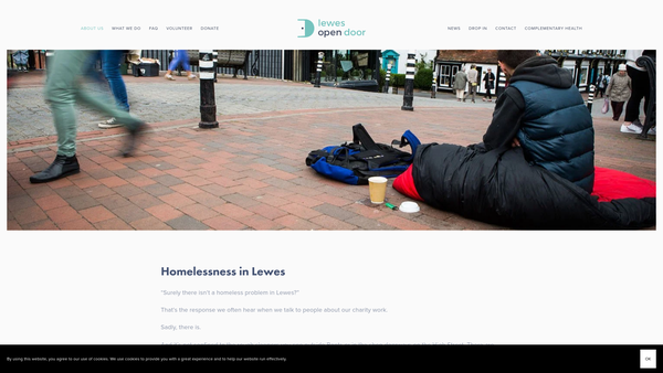 Screenshot of the Lewes Open Door website