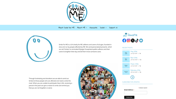 Screenshot of the Smile For ME website