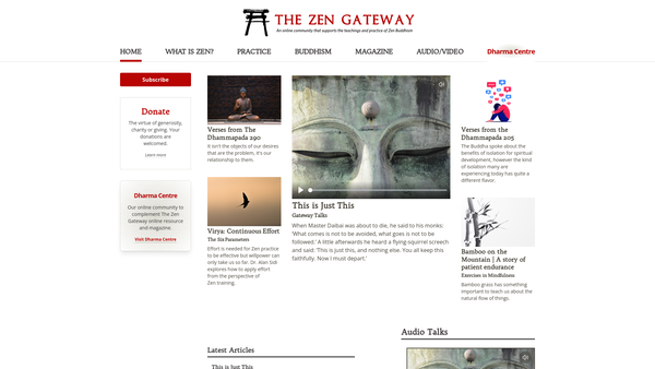 Screenshot of the The Zen Gateway Trust website