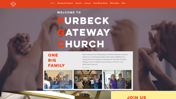 Screenshot of the Purbeck Gateway Church website
