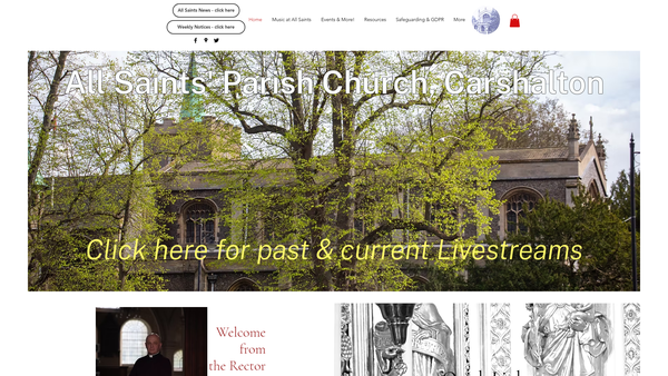 Screenshot of the The Parochial Church Council Of The Ecclesiastical Parish Of All Saints, Carshalton website