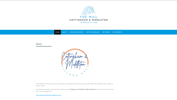 Screenshot of the The Mill Community Hub, Cottingham And Middleton website