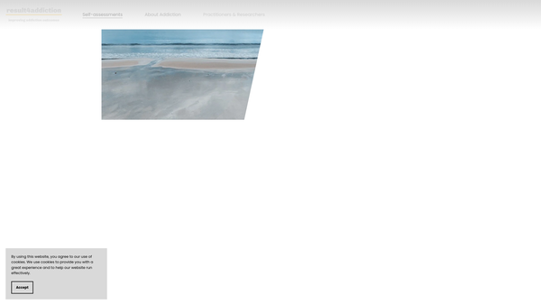 Screenshot of the Result4addiction website