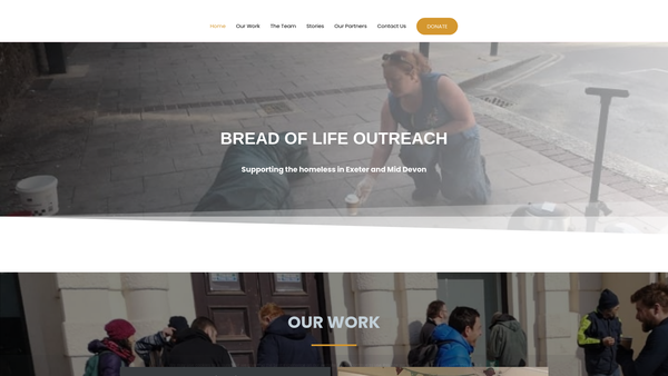 Screenshot of the Bread Of Life Outreach website