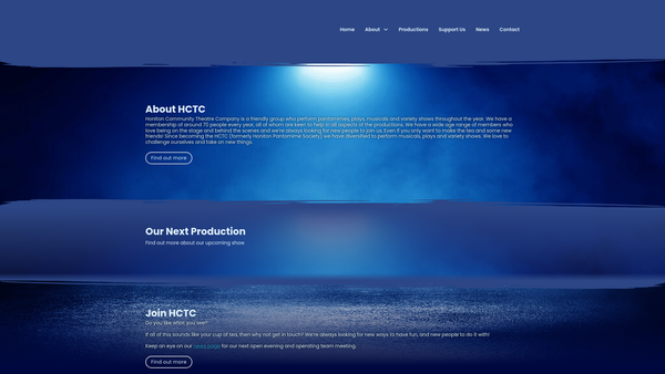 Screenshot of the Honiton Community Theatre Company website