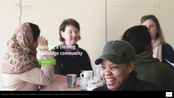 Screenshot of the Walton On Thames Charity website