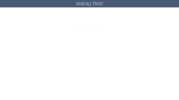 Screenshot of the The Vinehill Trust website