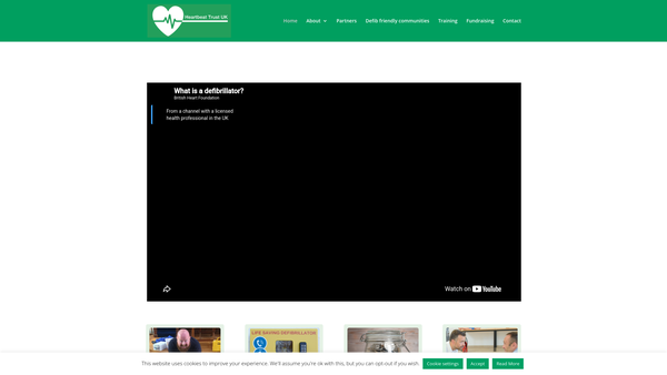 Screenshot of the Heartbeat Trust UK website