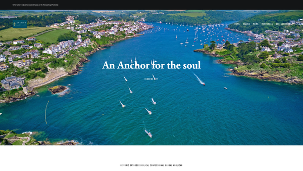 Screenshot of the Anchor Anglican Church Fowey website