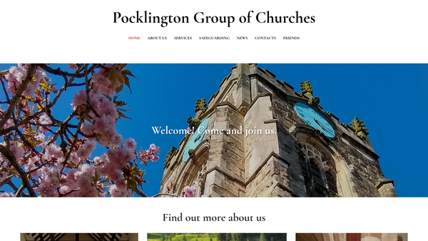 Screenshot of the The Parochial Church Council Of The Ecclesiastical Parish Of All Saints Pocklington website
