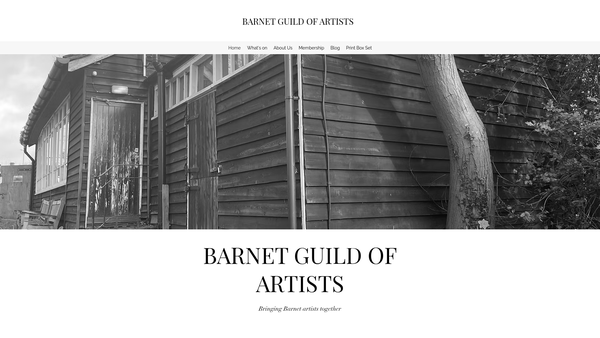 Screenshot of the The Barnet Guild Of Artists website