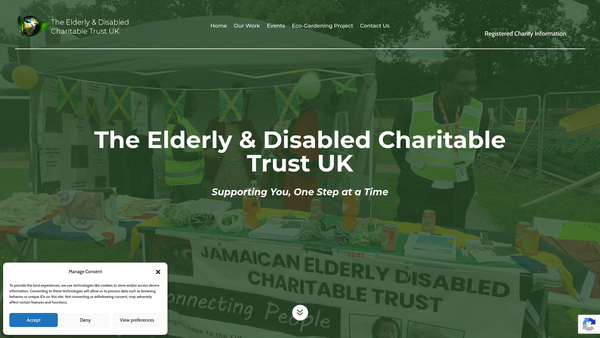 Screenshot of the The elderly and disabled charitable trustuk website
