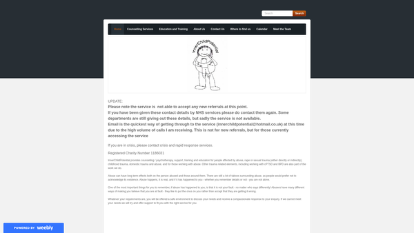 Screenshot of the Inner Child Potential website