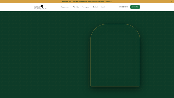 Screenshot of the Noble Connection website