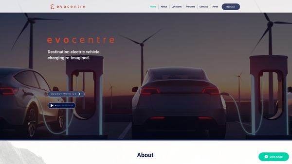 Screenshot of the The Evo Centre website