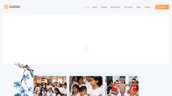 Screenshot of the Liverpool Sri Sambuddha Buddhist Temple Foundation website