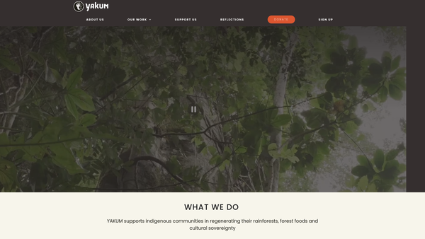 Screenshot of the Yakum website