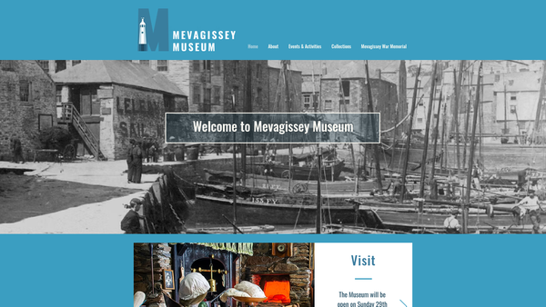 Screenshot of the Mevagissey And District Museum website