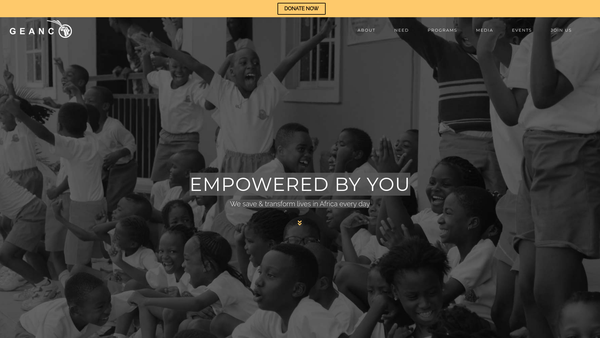 Screenshot of the Geanco website
