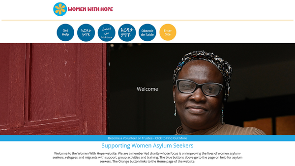 Screenshot of the Women With Hope website